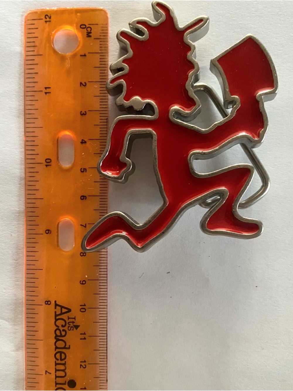 ICP Insane Clown Posse Red Enamel Hatchet Man Juggalo Belt Buckle 2007 - Picture 3 of 6